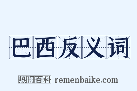 巴西反义词是什么意思的图片